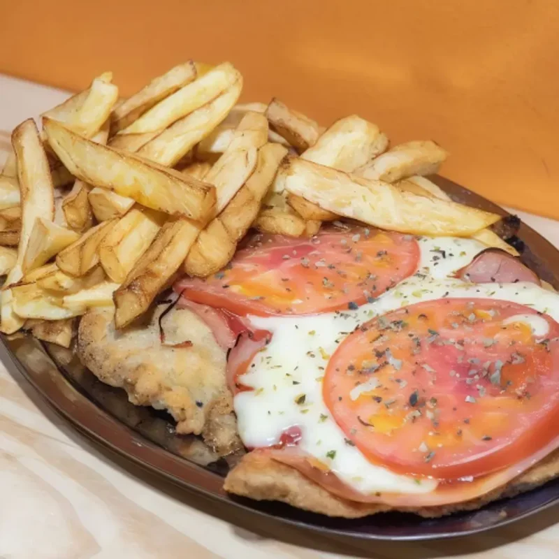 Milanesa de Carne napolitana con guarnición