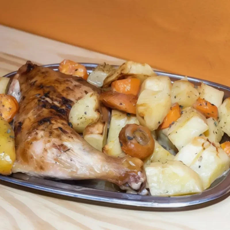 Pata y Muslo con Ensalada