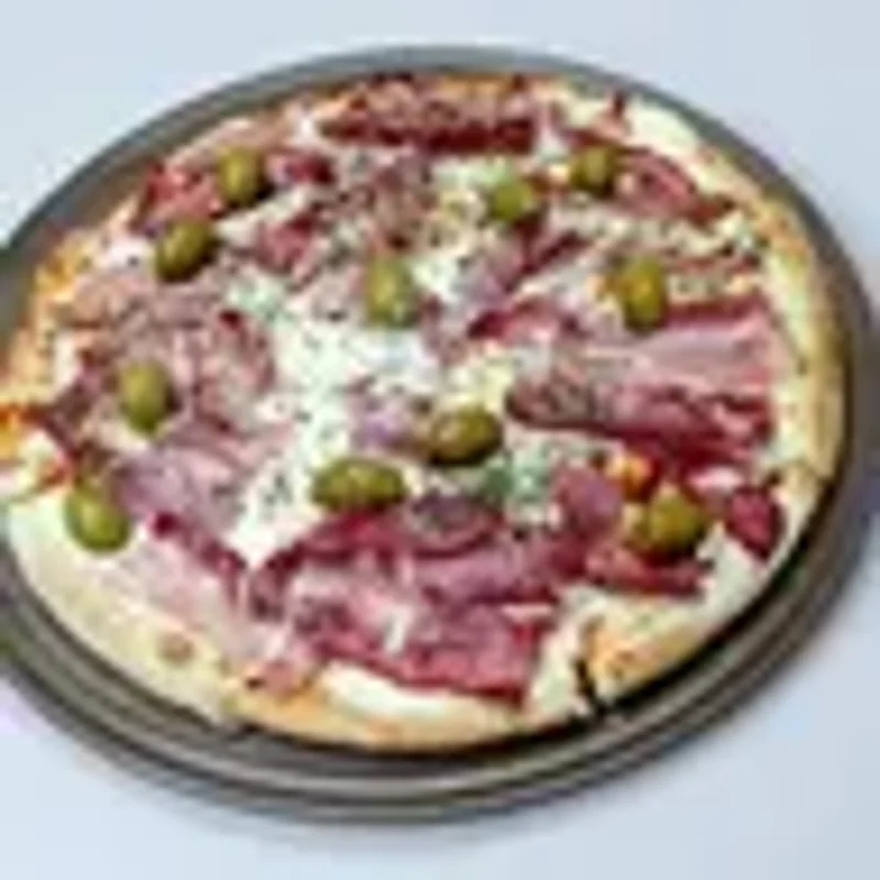 Pizza panceta sin huevo